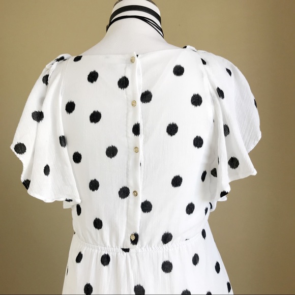 A New Day Polka Dot Print Ruffle Sleeve Dress - Picture 5 of 8